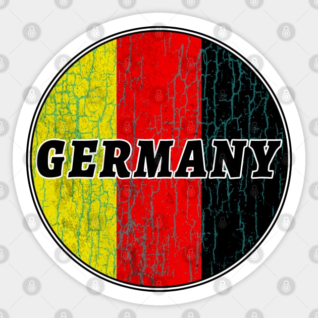 DEUTSCHLAND GERMANY FLAG DISTRESSED FLAG LOGO Sticker by TravelTime